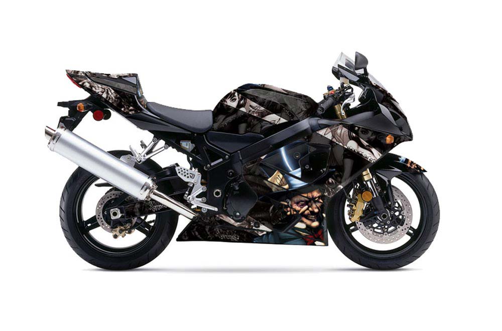 Suzuki GSXR 600 / 750 Graphic Kit - 2004-2005 Mad Hatter Black