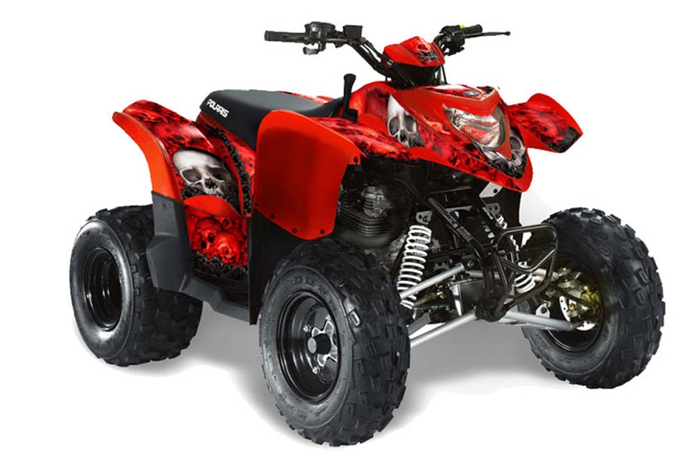 Polaris Phoenix 200 ATV Graphic Kit - 2005-2016 Bone Collector Red