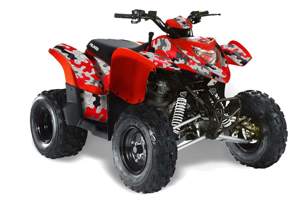 Polaris Phoenix 200 ATV Graphic Kit - 2005-2016 Camoplate Red
