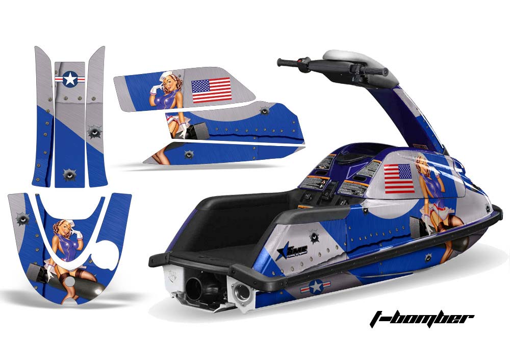 Yamaha Superjet Round Nose Jet Ski Graphic Kit - All Years T Bomber Blue