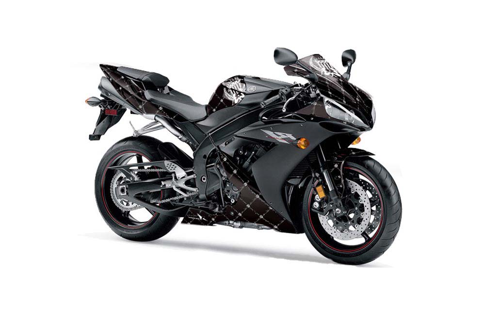 Yamaha R1 Graphic Kit - 2004-2005 Silver Star Reloaded Black