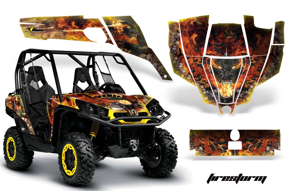Can-Am Commander 1000 / 800 Graphic Kit - All Years Firestorm Yellow