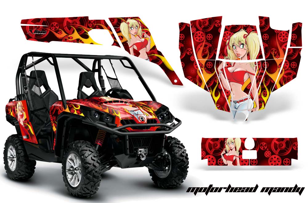 Can-Am Commander 1000 / 800 Graphic Kit - All Years Motorhead Mandy Red