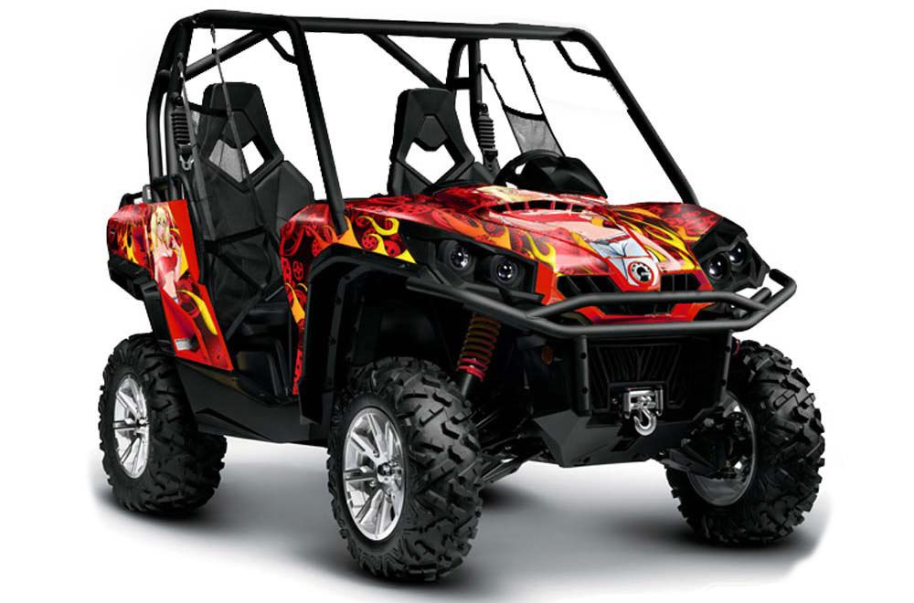 Can-Am Commander 1000 / 800 Graphic Kit - All Years Motorhead Mandy Red