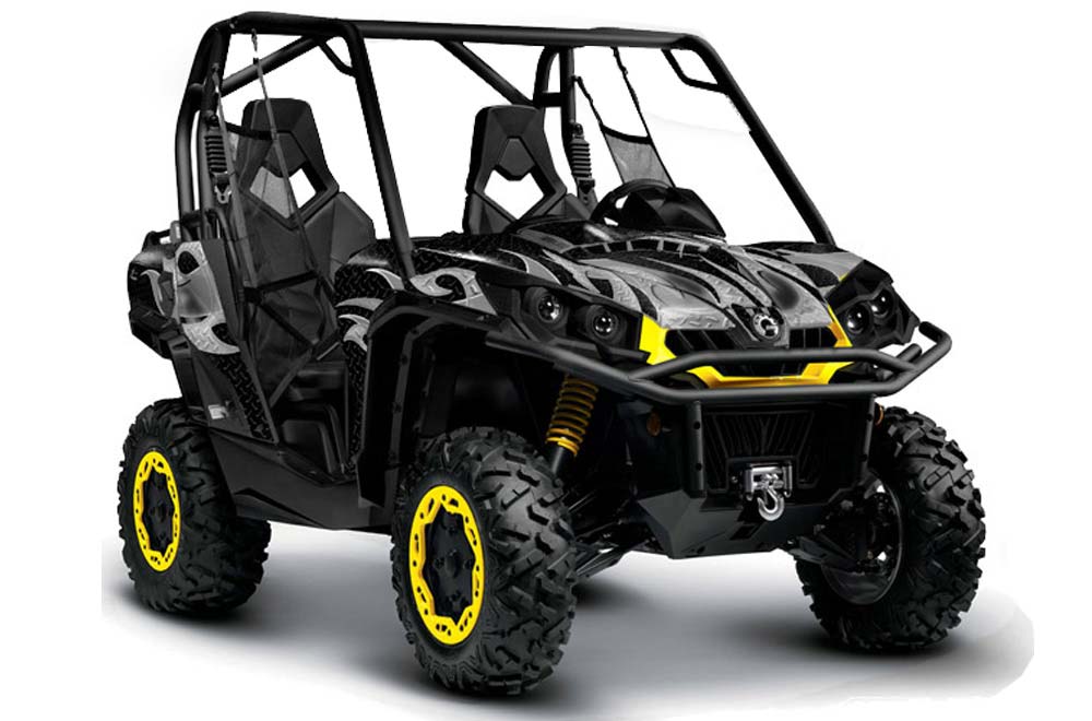 Can-Am Commander 1000 / 800 Graphic Kit - All Years Tribal Flames Black