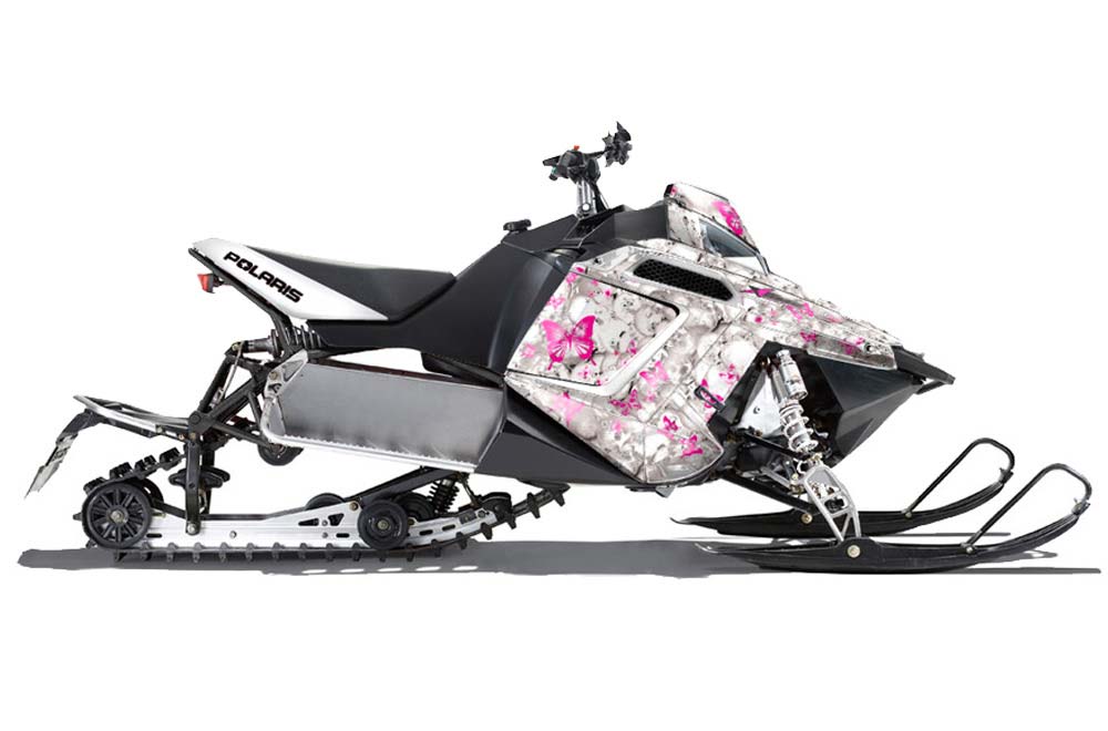 Polaris RMK / PRO-R / Rush / Assault Sled Graphic Kit - 2011-2016 Butterfly Pink