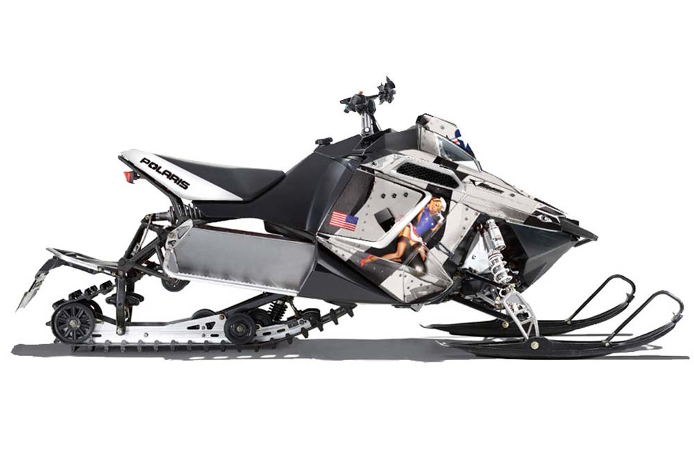 Polaris RMK / PRO-R / Rush / Assault Sled Graphic Kit - 2011-2016 T Bomber Black
