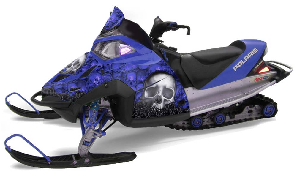 Polaris Fusion Sled Graphic Kit - 2005-2007 Bone Collector Blue