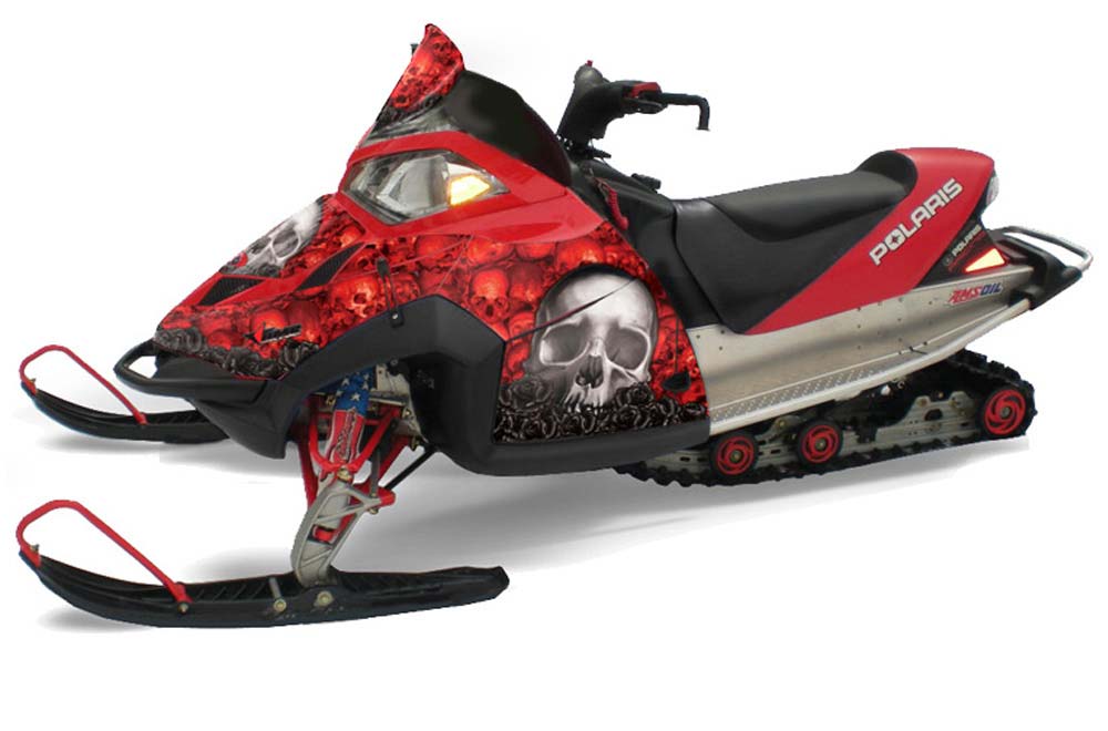 Polaris Fusion Sled Graphic Kit - 2005-2007 Bone Collector Red