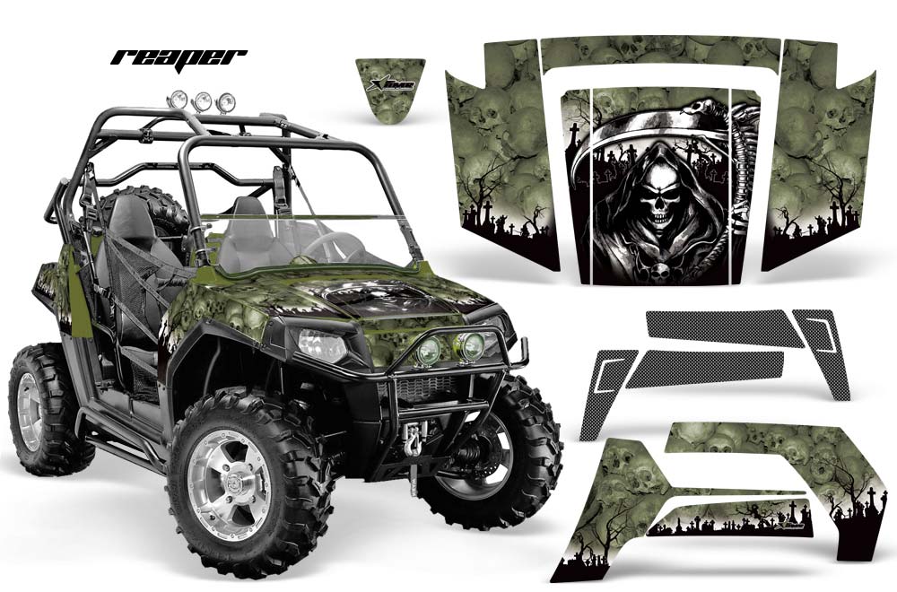 Polaris RZR 800 / 800S Graphic Kit - 2006-2010 Reaper Green