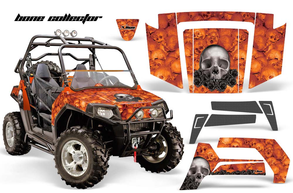 Polaris RZR 800 / 800S Graphic Kit - 2006-2010 Bone Collector Orange