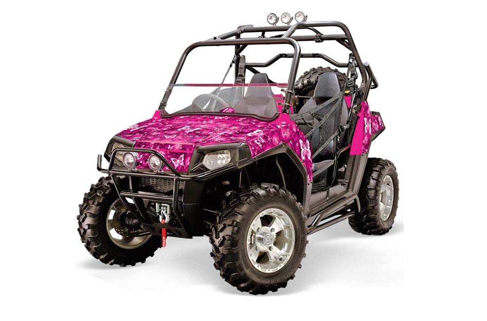 Polaris RZR 800 / 800S Graphic Kit - 2006-2010 Butterflies Pink