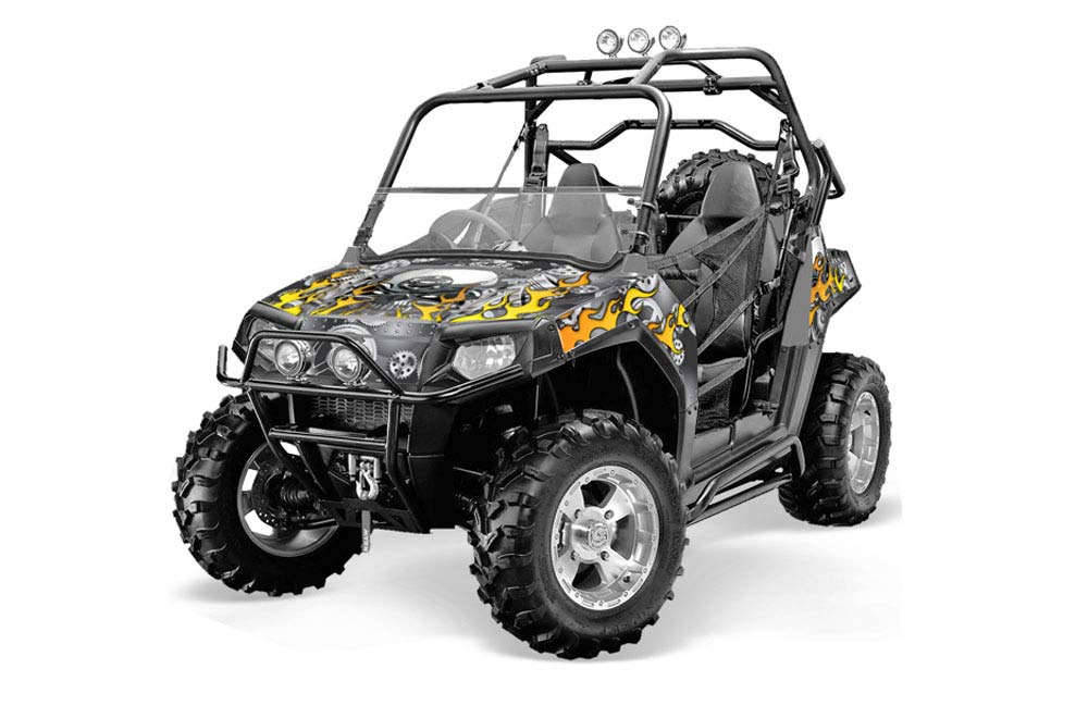Polaris RZR 800 / 800S Graphic Kit - 2006-2010 Motorhead Silver