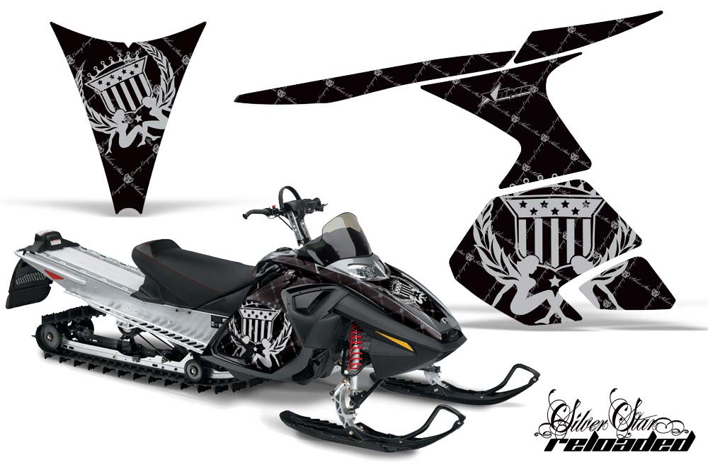Ski Doo RT Sled Graphic Kit - 2005-2009 Silver Star - Reloaded Silver