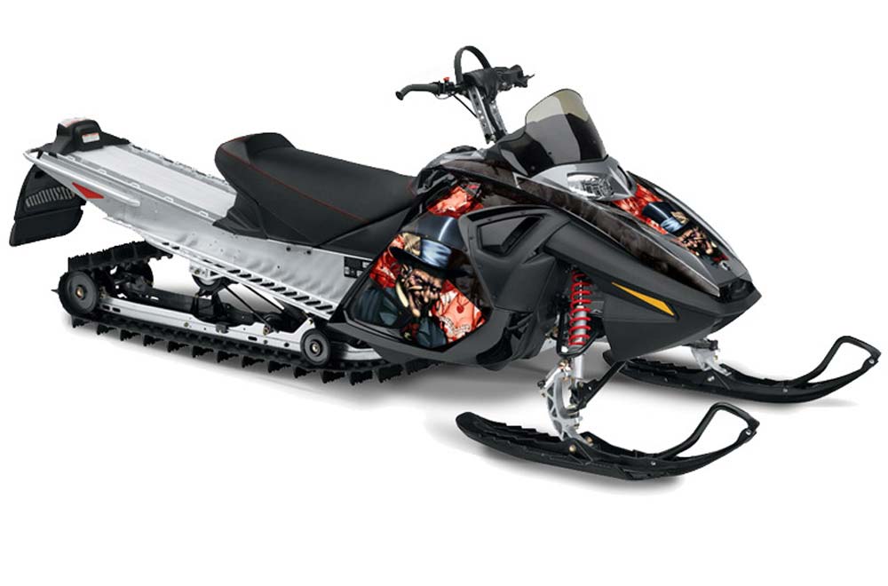 Ski Doo RT Sled Graphic Kit - 2005-2009 Mad Hatter Black