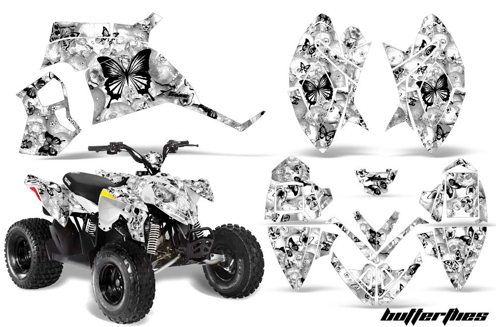 Polaris Outlaw 90 / 110 ATV Graphic Kit - 2002-2020 Butterfly Black