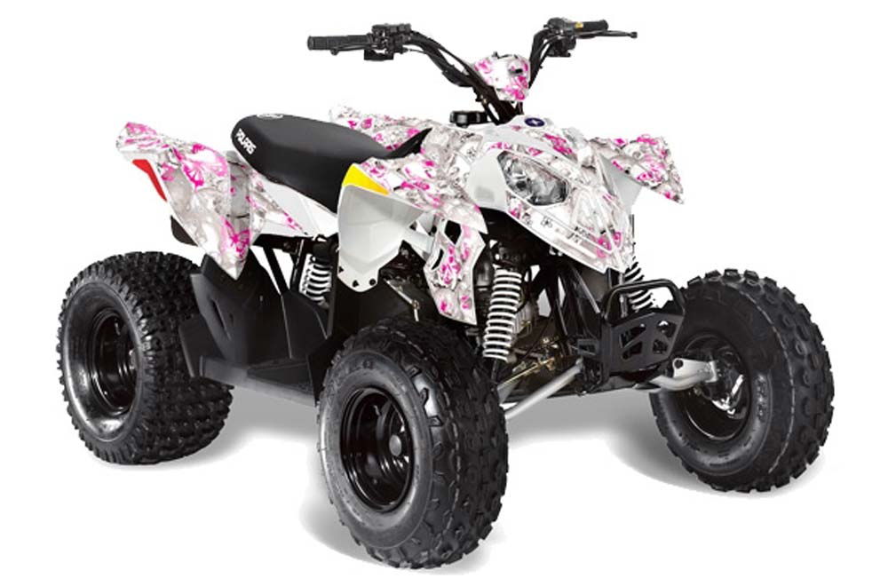 Polaris Outlaw 90 / 110 ATV Graphic Kit - 2002-2020 Butterfly Pink