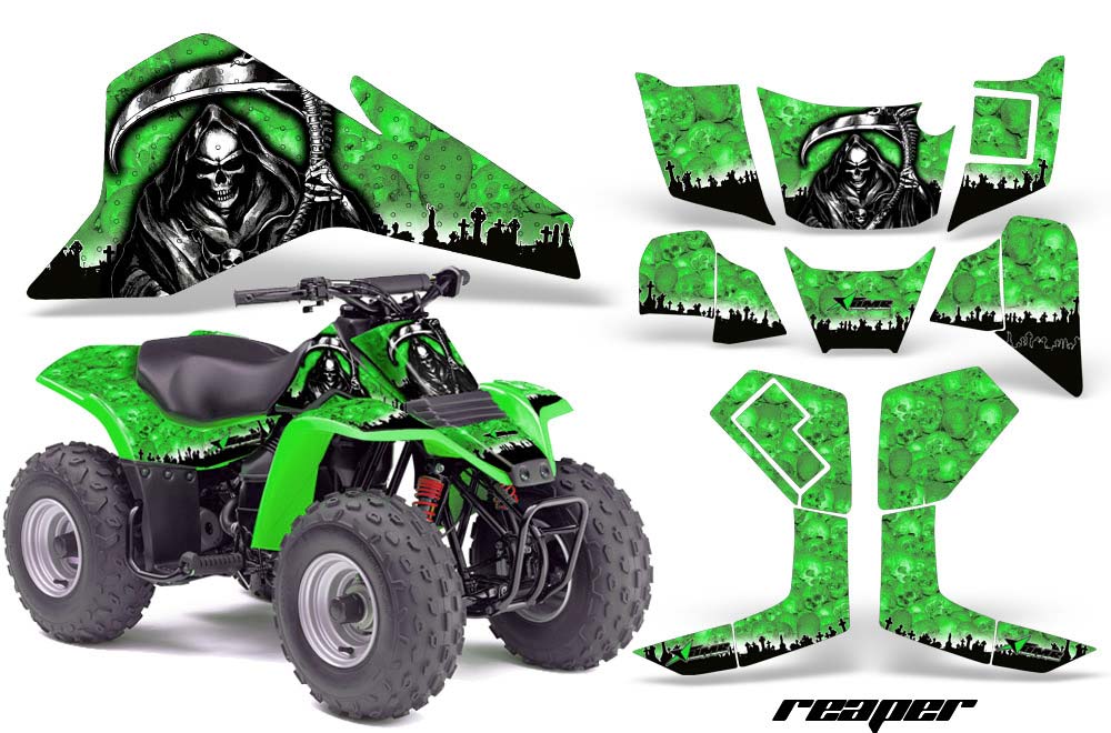 Kawasaki KFX 80 ATV Graphic Kit - 2003-2006 Reaper Green