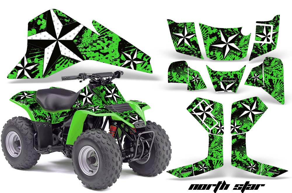 Kawasaki KFX 80 ATV Graphic Kit - 2003-2006 Northstar Black