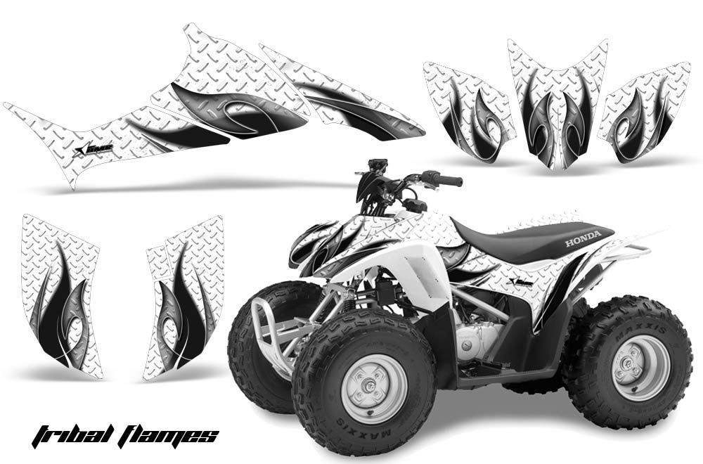 Honda TRX 90 ATV Graphic Kit - 2006-2019 Tribal Flames Black