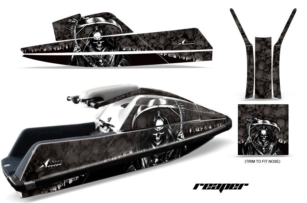 Yamaha Superjet Square Nose Jet Ski Graphic Kit - All Years Reaper Black