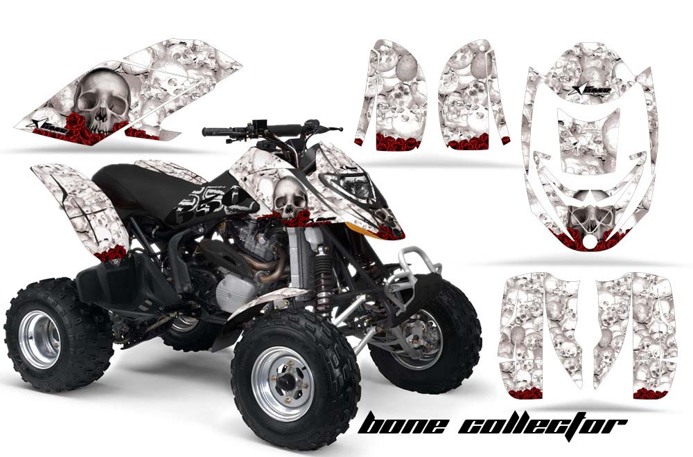 Can Am Bombardier DS650 ATV Graphic Kit - 2006-2016 Bone Collector White
