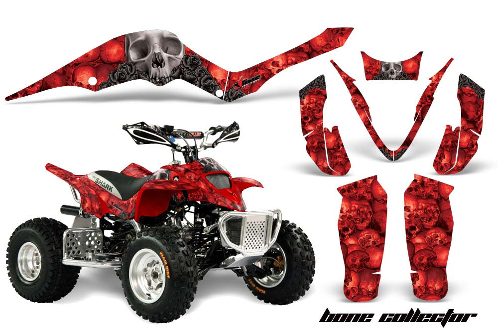 Apex Pro Shark MXR 70 / 90 ATV Graphic Kit - All Years Bone Collector Red