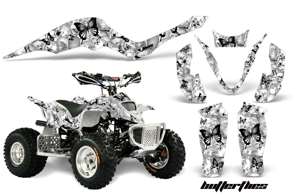 Apex Pro Shark MXR 70 / 90 ATV Graphic Kit - All Years Butterfly Black