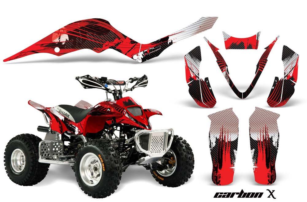 Apex Pro Shark MXR 70 / 90 ATV Graphic Kit - All Years Carbon X Red
