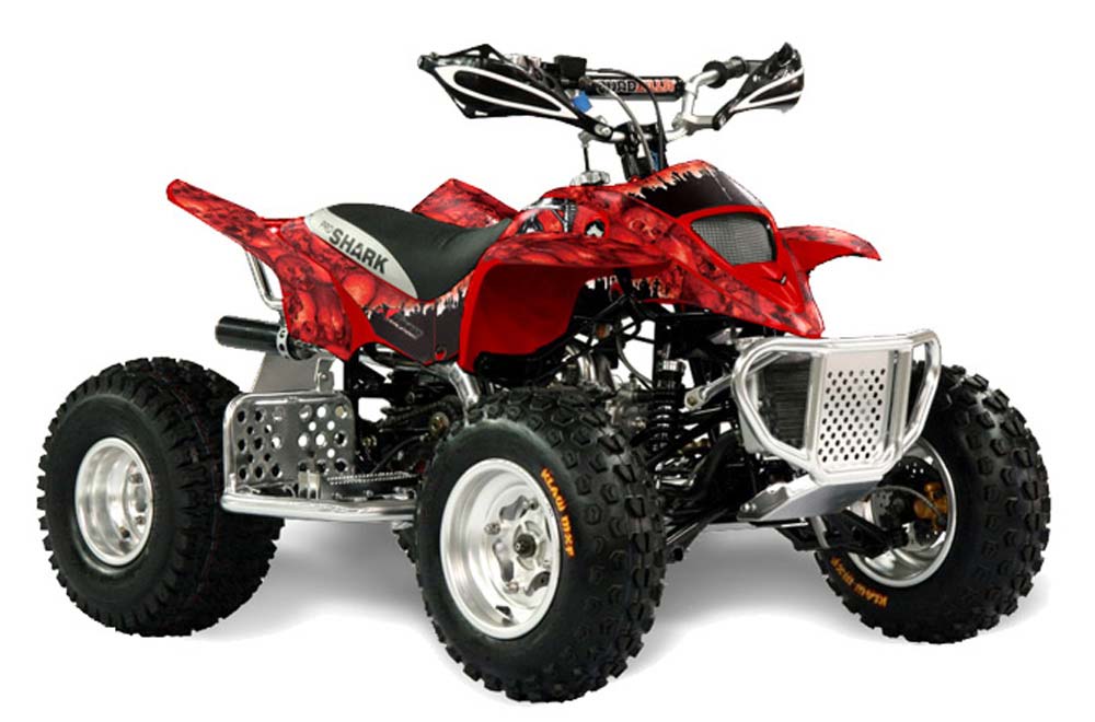 Apex Pro Shark MXR 70 / 90 ATV Graphic Kit - All Years Reaper Red