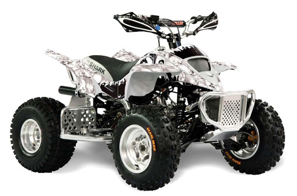 Apex Pro Shark MXR 70 / 90 ATV Graphic Kit - All Years Reaper White