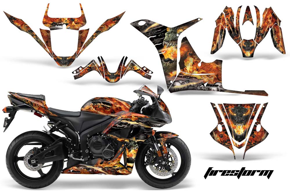 Honda CBR 1000 RR Graphic Kit - 2004-2005 Firestorm Black