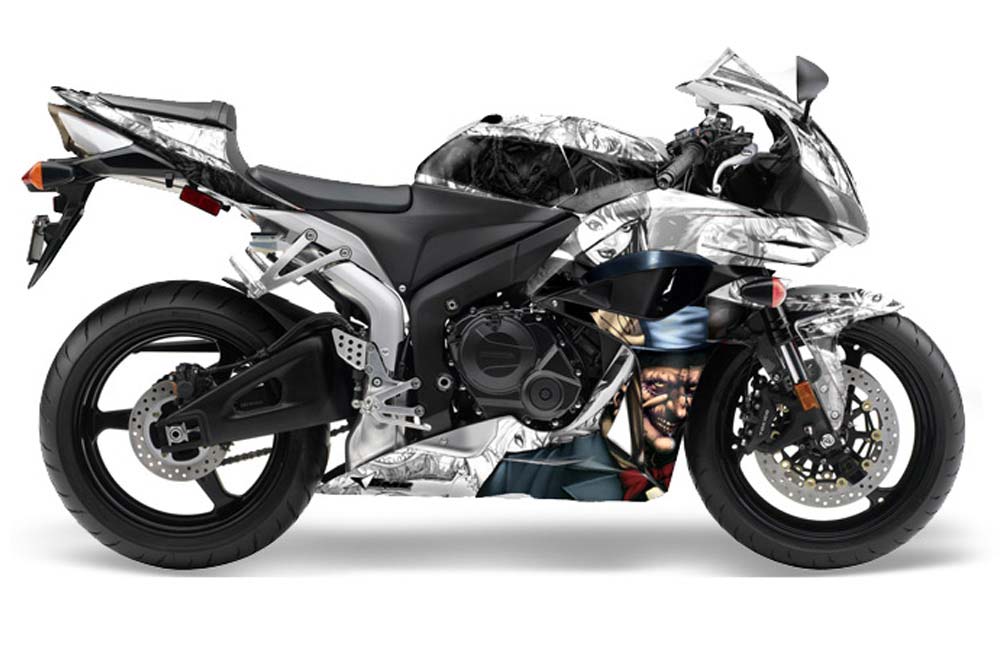 Honda CBR 600 RR Graphic Kit - 2007-2008 Mad Hatter White