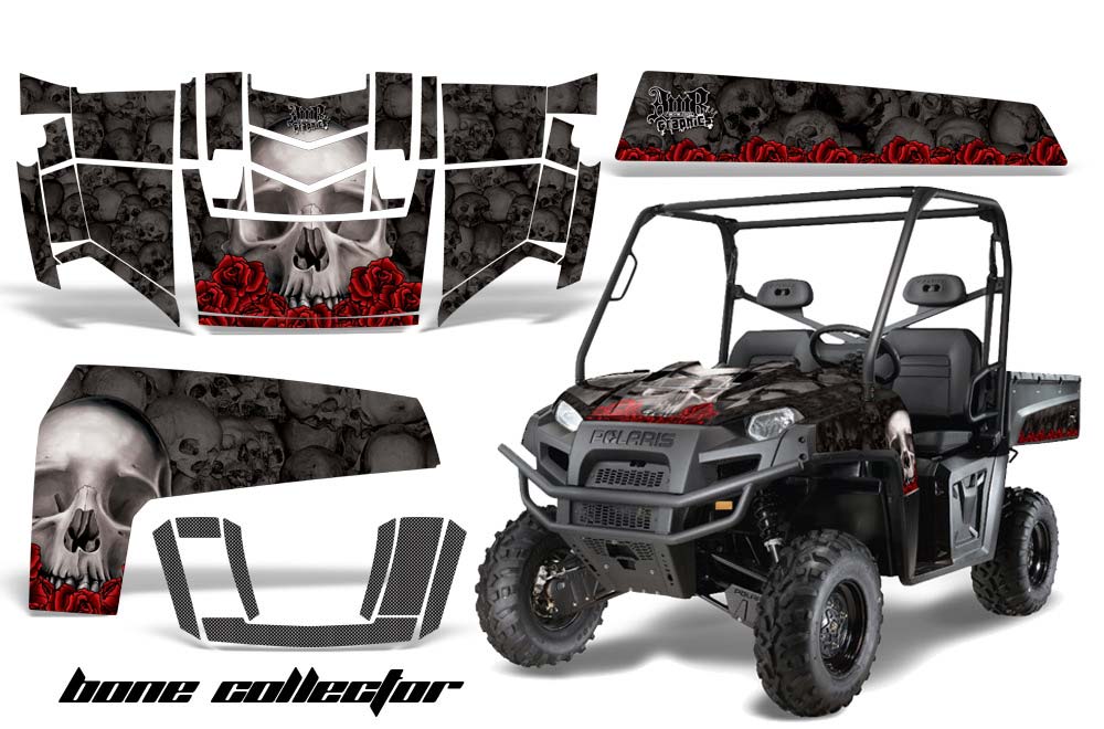 Polaris Ranger XP 500 / 800 / 900D 4x4 EFI Graphic Kit - 2010-2014 Bone Collector Black