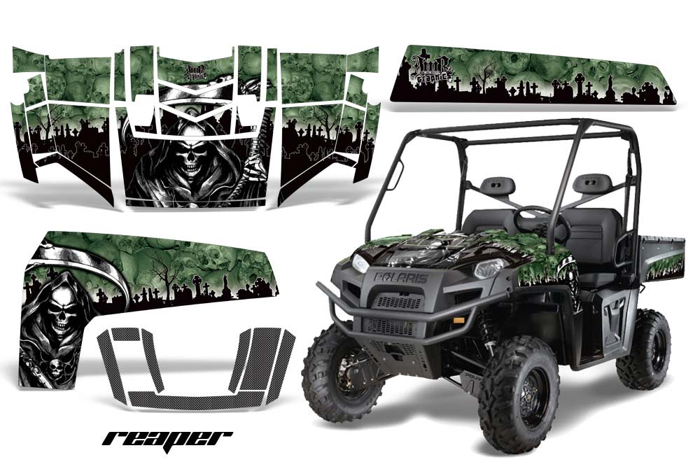 Polaris Ranger XP 500 / 800 / 900D 4x4 EFI Graphic Kit - 2010-2014 Reaper Green