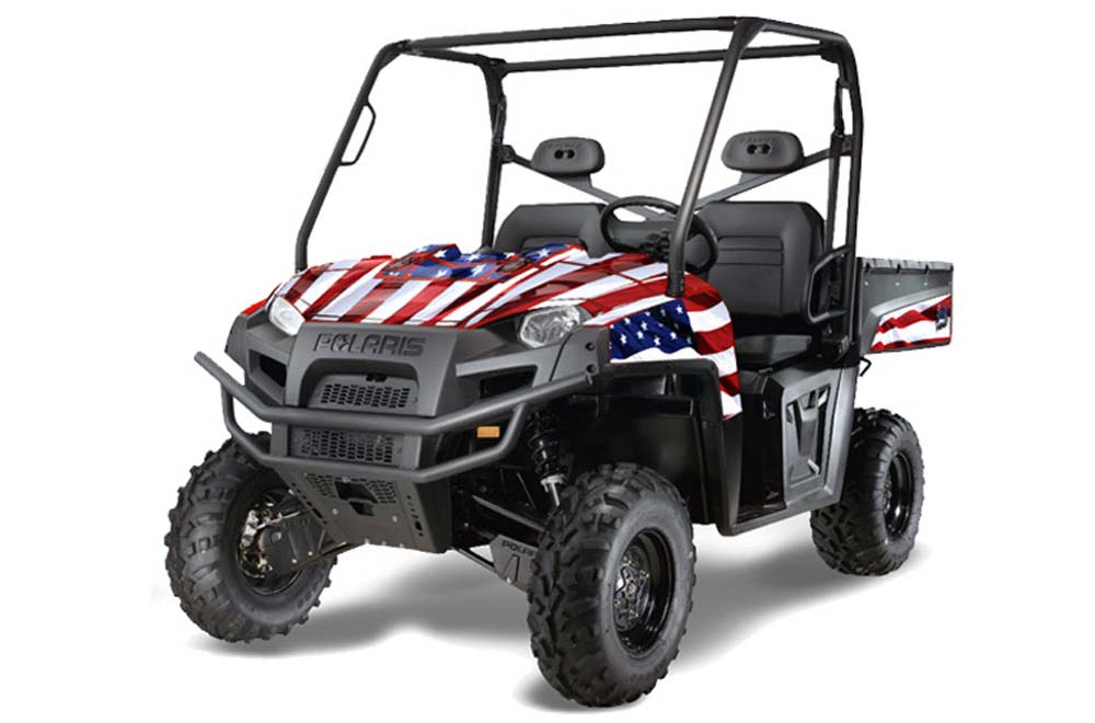 Polaris Ranger XP 500 / 800 / 900D 4x4 EFI Graphic Kit - 2010-2014 Stars N Stripes Red White & Blue