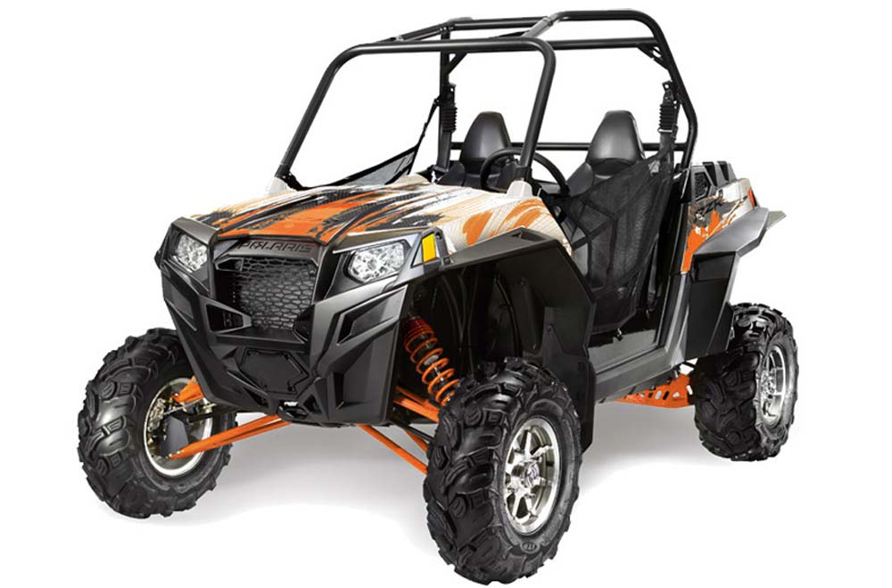 Polaris RZR 900 XP Graphic Kit - 2011-2014 Carbon X Orange
