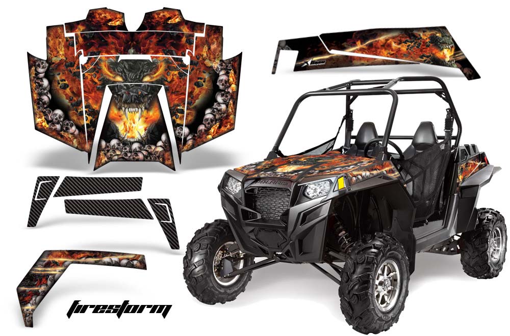 Polaris RZR 900 XP Graphic Kit - 2011-2014 Firestorm Black
