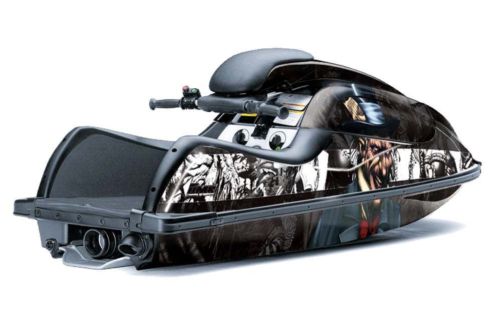 Kawasaki 800 SX / R Jet Ski Graphic Kit - 2003-2012 Mad Hatter Black