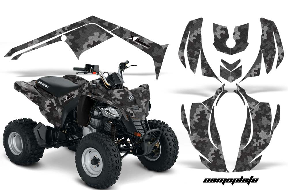 Can Am Bombardier DS250 ATV Graphic Kit - 2006-2021 Camoplate Black