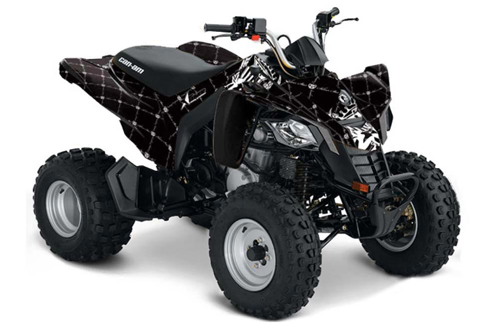 Can Am Bombardier DS250 ATV Graphic Kit - 2006-2021 Silver Star - Reloaded White