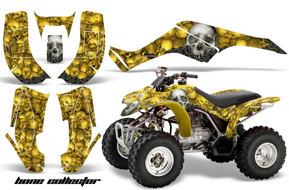 Honda TRX 250EX / 250X ATV Graphic Kit - 2002-2005 Bone Collector Yellow