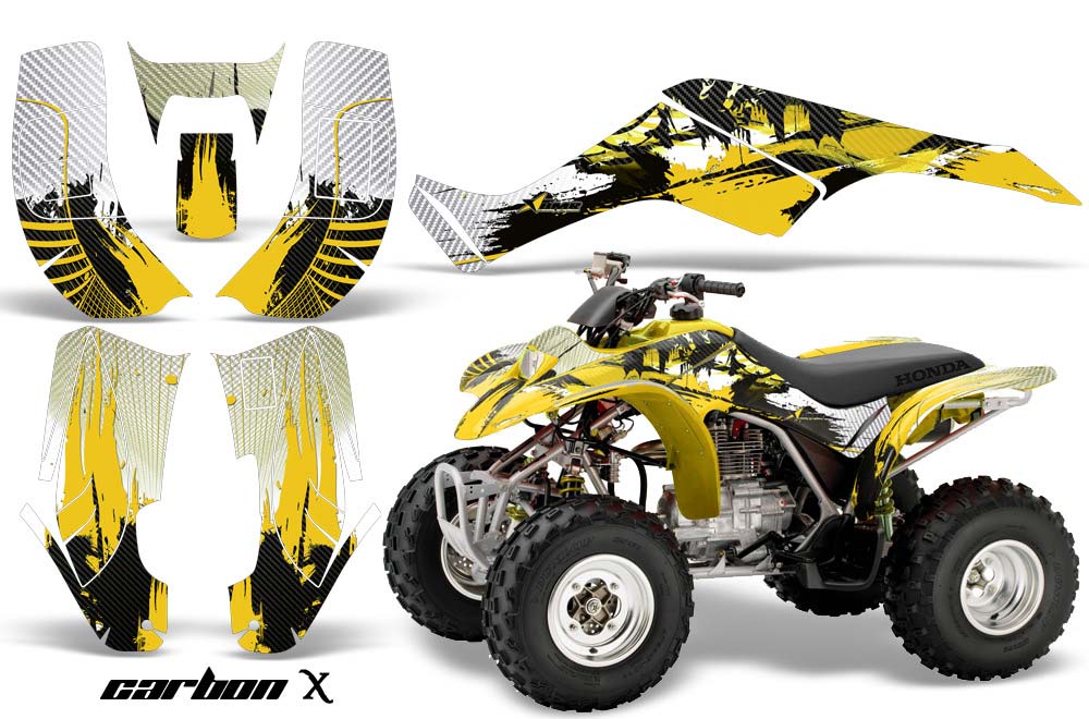 Honda TRX 250EX / 250X ATV Graphic Kit - 2002-2005 Carbon X Yellow