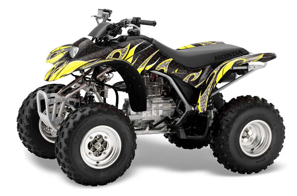 Honda TRX 250EX / 250X ATV Graphic Kit - 2002-2005 Tribal Flames Yellow