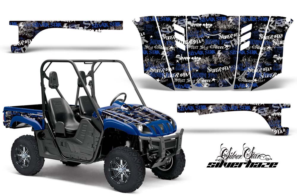 Yamaha Rhino 700 / 660 / 450 Graphic Kit - 2004-2013 Silver Star - Silverhaze Blue