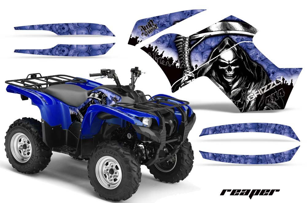 Yamaha Grizzly 700 / 550 ATV Graphic Kit - 2007-2014 Reaper Blue