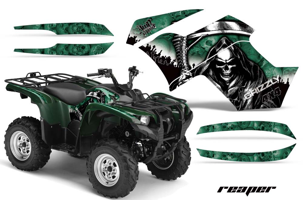 Yamaha Grizzly 700 / 550 ATV Graphic Kit - 2007-2014 Reaper Green