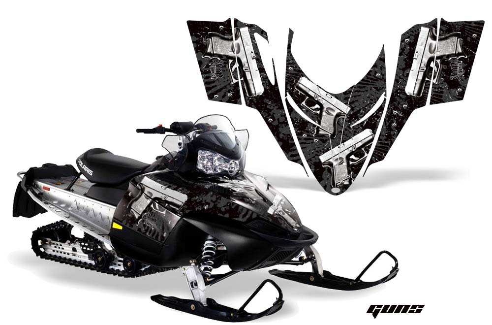Polaris RMK / Shift / Assault Sled Graphic Kit - 2006-2020 Guns Black