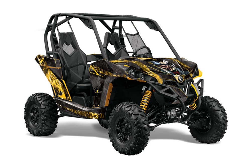 Can-Am Maverick 1000 X RS R Graphic Kit - 2013-2016 Mad Hatter Yellow