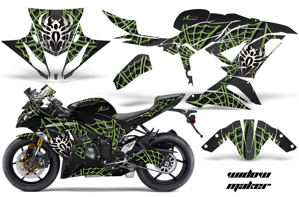 Kawasaki 636 ZX6-R Ninja Graphic Kit - 2013-2016 Widow Maker Green